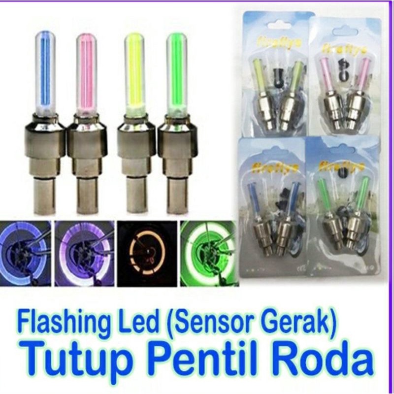 Tutup Pentil Sepeda LED/ Dob Lampu LED Roda  / Tutup ban sepeda LED lampu dop sepeda