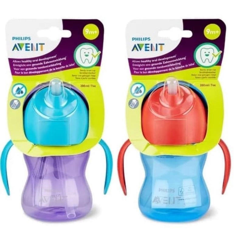 Philips Avent Straw Cup Bottle 7 Oz (200 ml)/Botol Minum Anak Avent