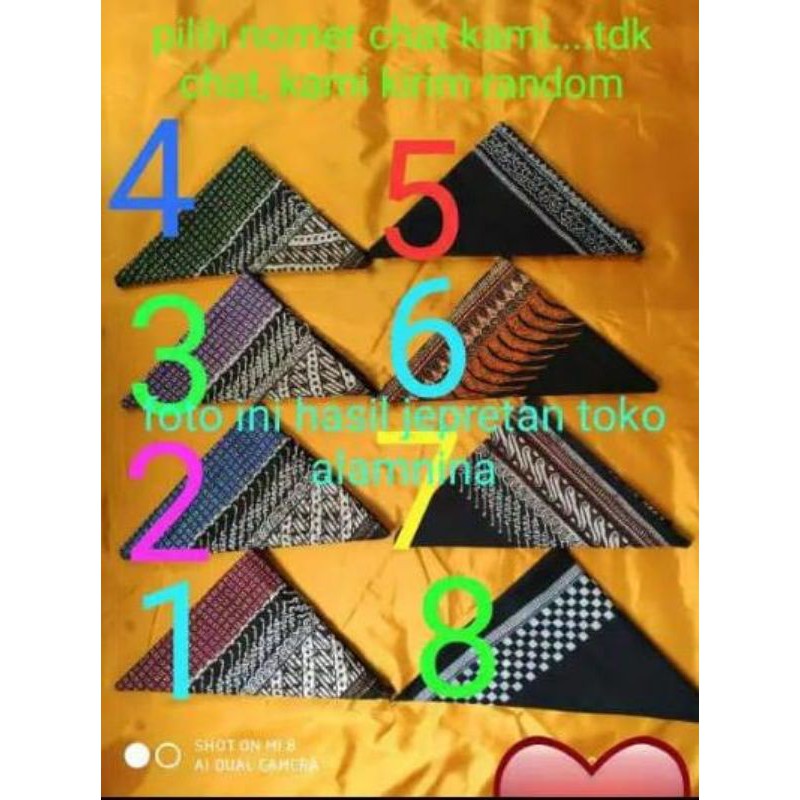 udeng Jawa batik segitiga