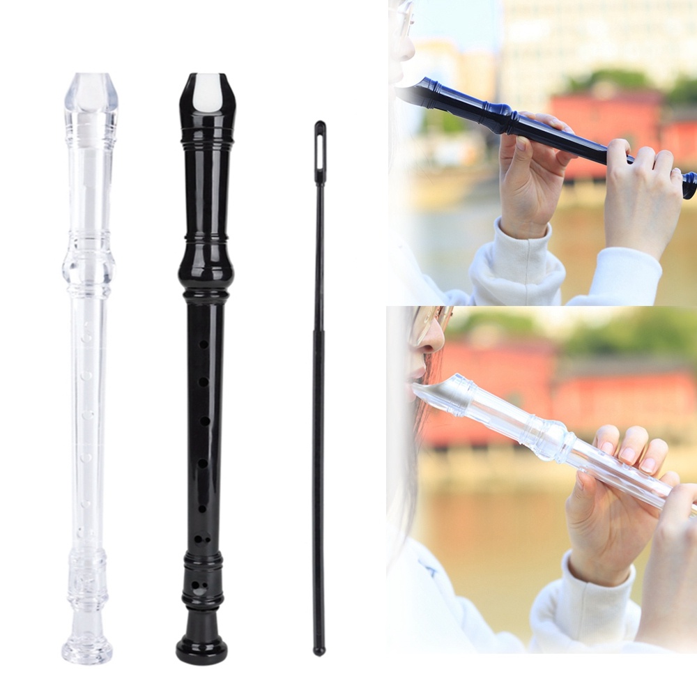 1pc Suling Recorder Soprano 8 Lubang Kunci G Bahan ABS Untuk Pemula