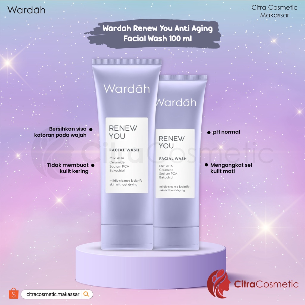 Wardah Renew You Series Anti Aging | Sleeping Mask | Day | Night Cream | Facial Wash | Serum | Eye Cream | Essence | Facial Wash