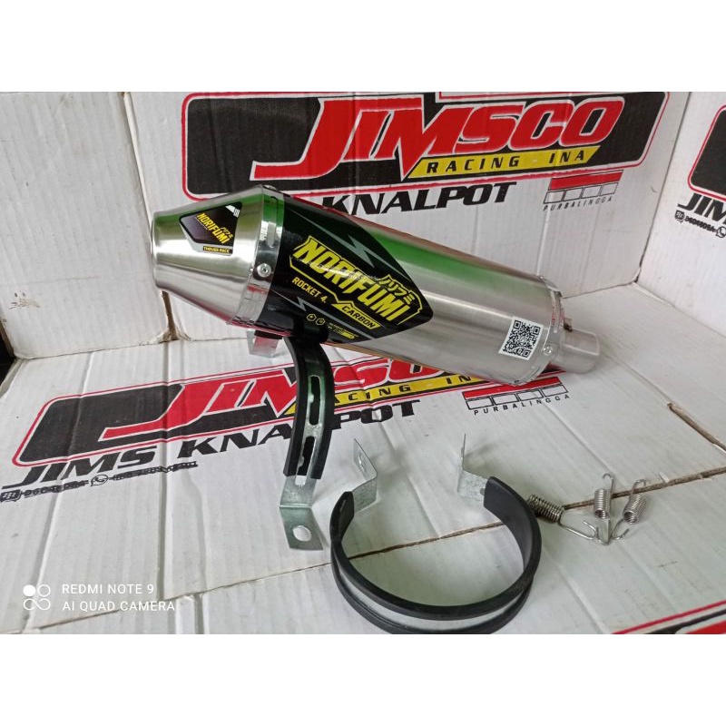 Knalpot Norifumi Slencer only KLX D-Tracker150 CRF 150 dll lengkap per dan klemnya.-2