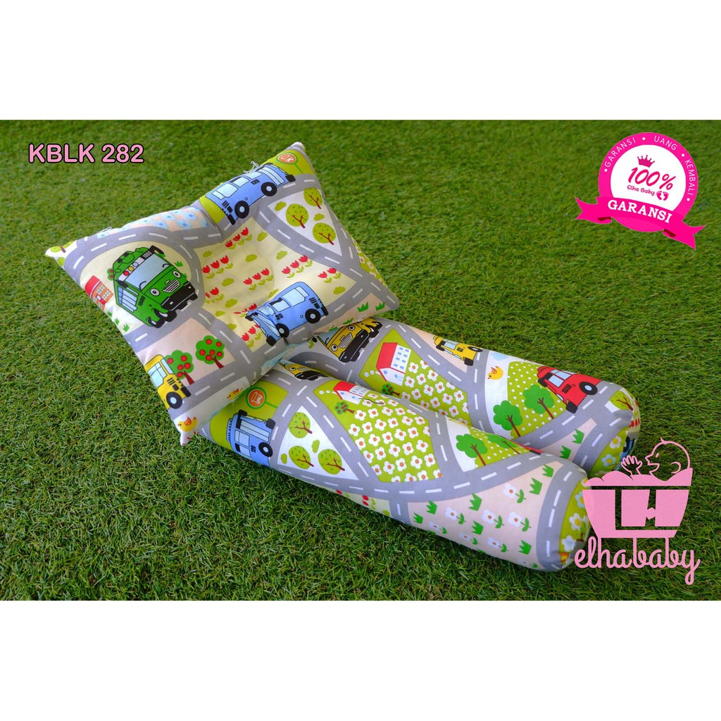 Kasur Kelambu Motif Bis Tayo Hijau Set Tidur Bayi