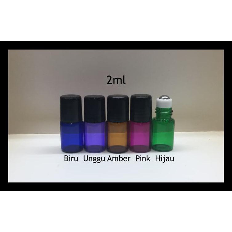 Botol kaca roll on 2ml multi warna. Paket Hemat KOMPLIT