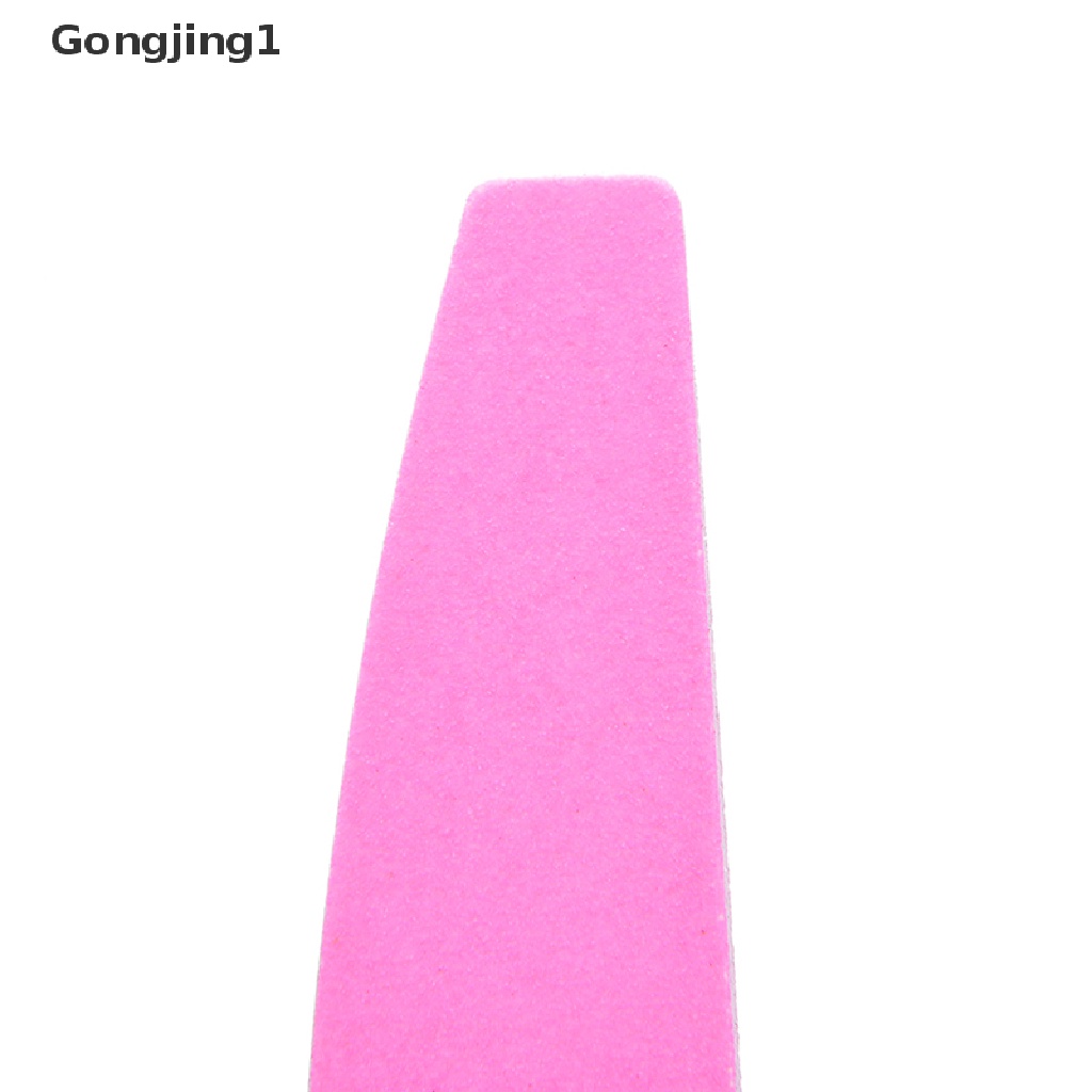 Gongjing1 Balok Spons Kikir Kuku 200 / 240 Warna Pink Untuk Salon / Nail Art