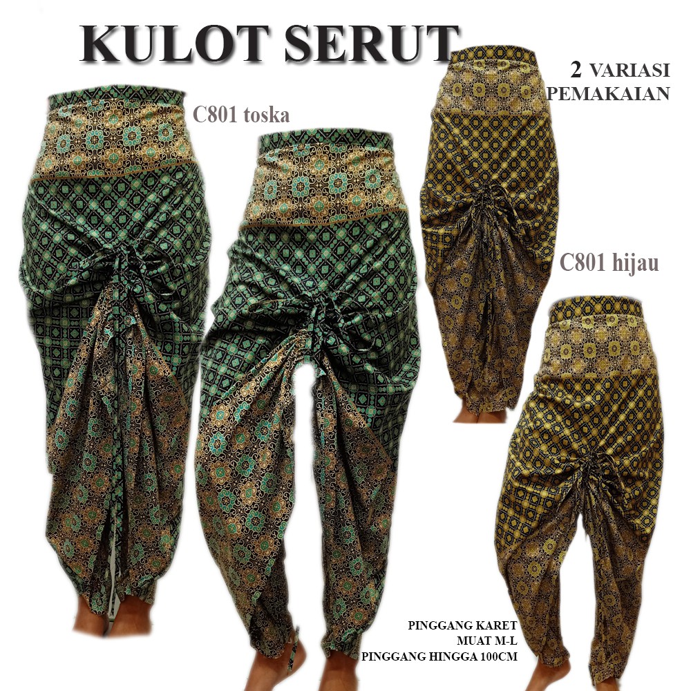 Jual Bawahan Batik Wanita Celana Kulot Batik Palazzo Kulot Panjang