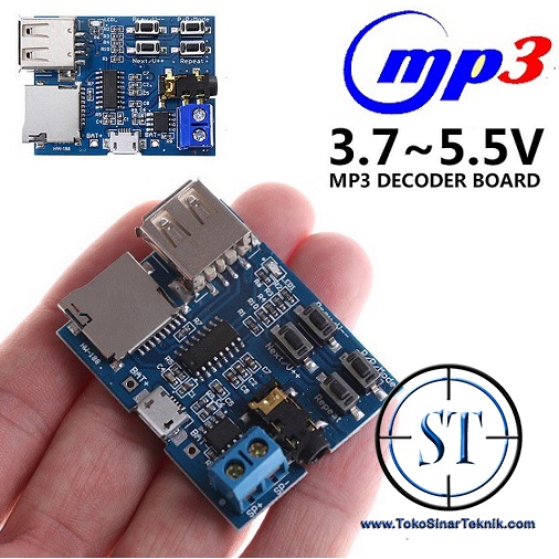 Kit Module Decoder Amplifier Board MP3 Player Output to Headphone / Stereo TF Card U Disk Decoding Player