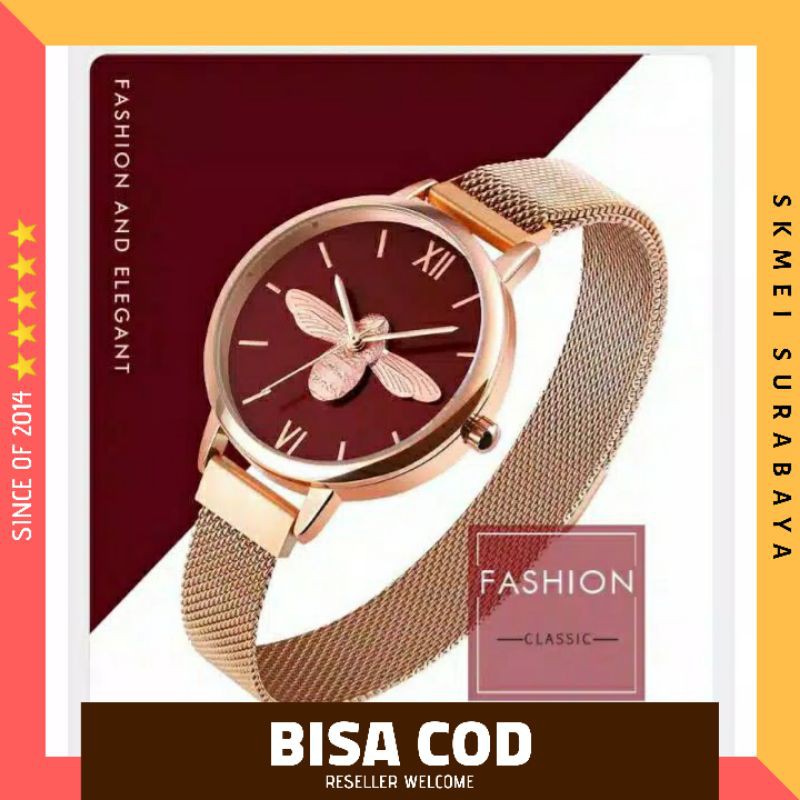 SKMEI 9212 JAM TANGAN WANITA ANTI AIR ORIGINAL RANTAI MAGNET