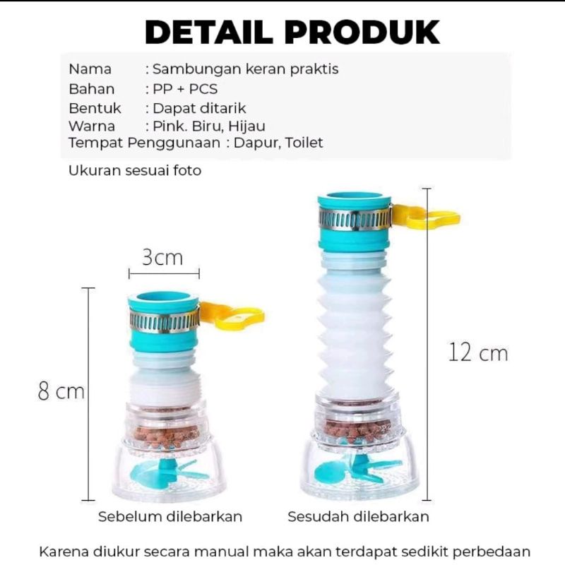 Sambungan Kran Air Flexible Plus KLEM Pengaman