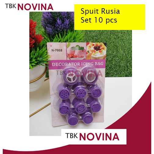 SPUIT RUSIA SET 10PCS DECORATOR ICING BAG