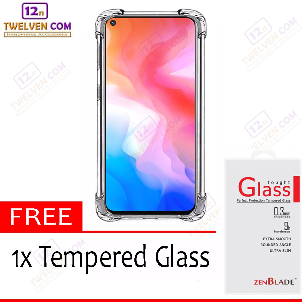 [FLASH SALE] Case Anti Crack Anti Shock Softcase Vivo Y30 / Y50 - Free Tempered Glass