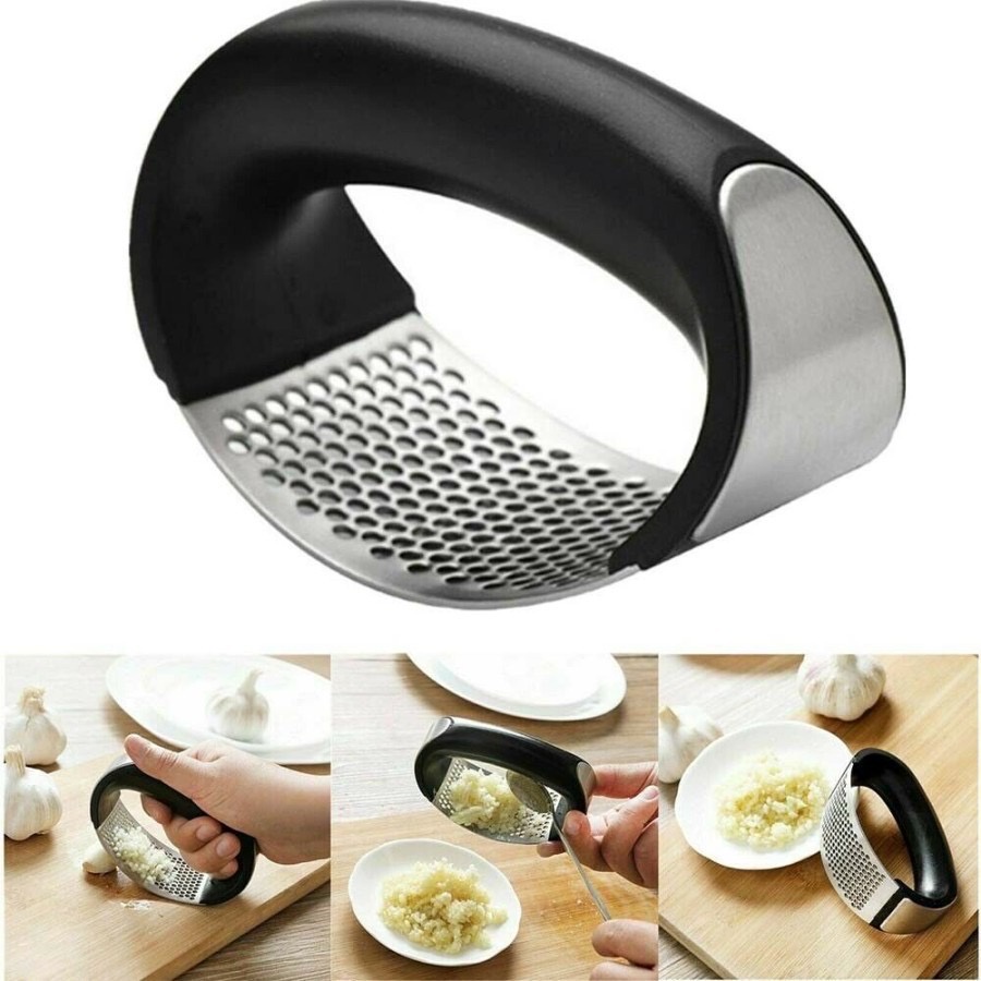 Garlic Press Alat Penghancur Bawang Putih Bahan Stainless Steel Anti Karat