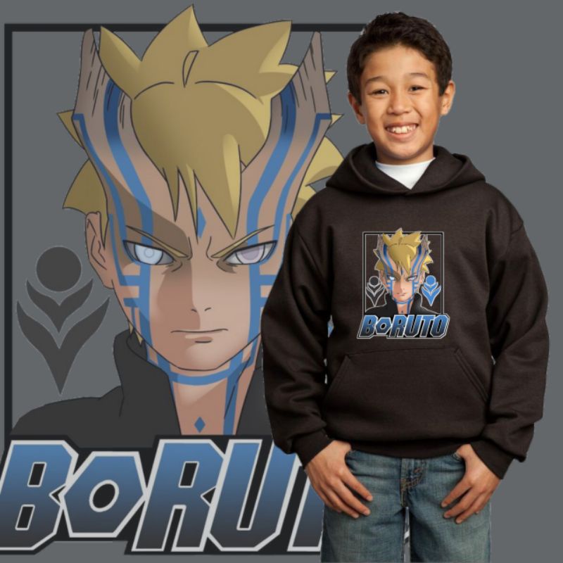 JAKET HOODIE ANAK ANIME BORUTO / HOODIE BORUTO TERBARU /HOODIE ANIME NARUTO
