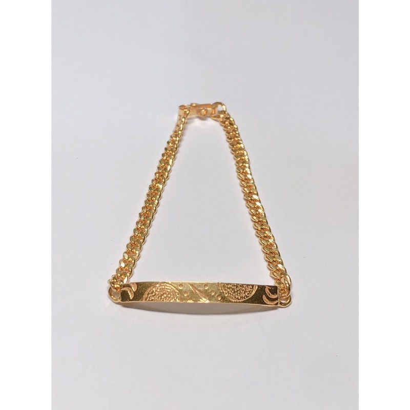 Gelang Emas Bayi/Anak 3gr Rantai Plat - Gold Bracelet