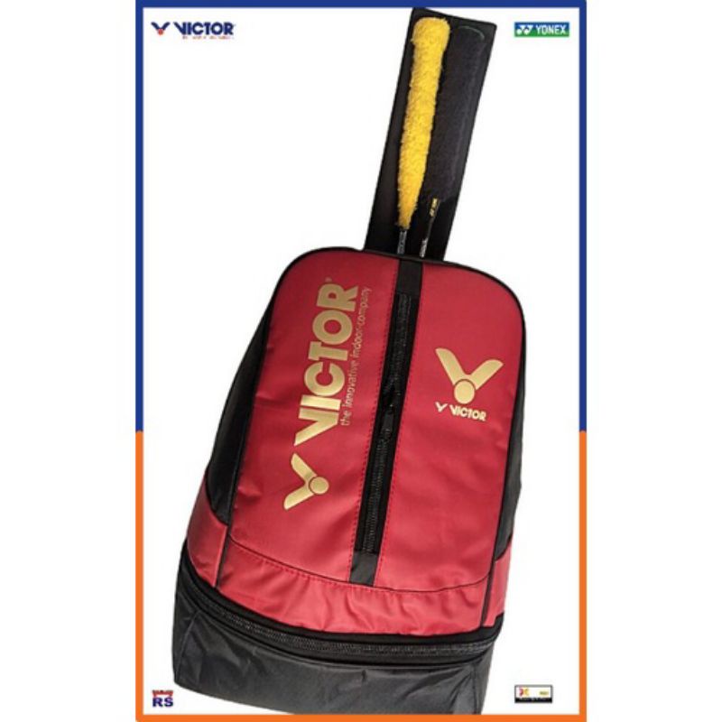 Tas Ransel Raket Badminton Merah | Ransel Bulutangkis Berkualitas | Tas Backpack Bulutangkis Thermo 
