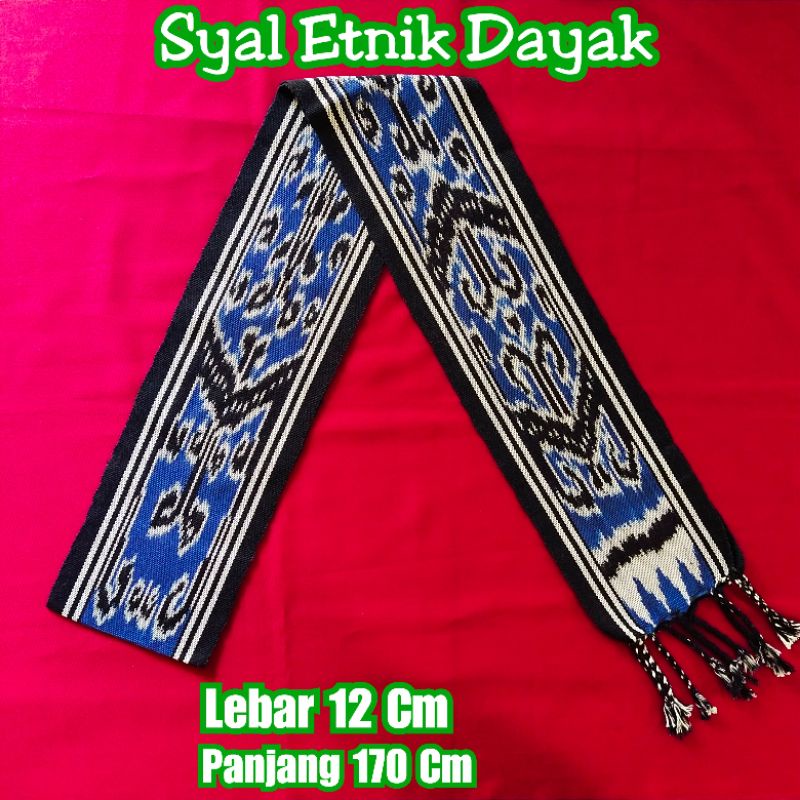 Syal Etnik Dayak Kalimantan-Dayak Biru
