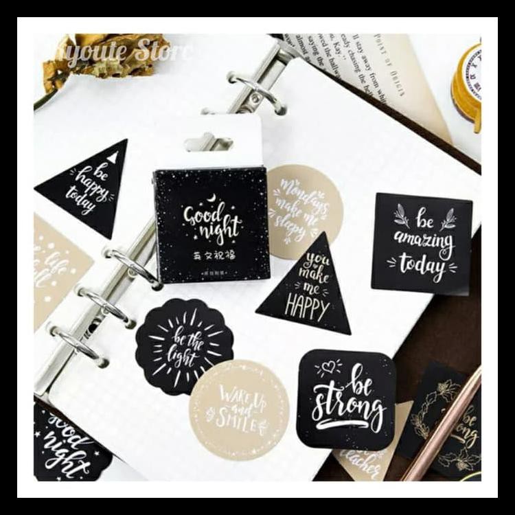 

Sticker Deco Black Quotes Tipografi Scrapbook Diy Bujo Diary Kode 679