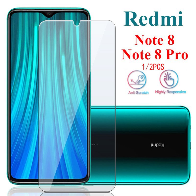 2Pcs Pelindung Layar Tempered Glass 9H untuk Xiaomi Redmi Note 8 / Note 8 Pro