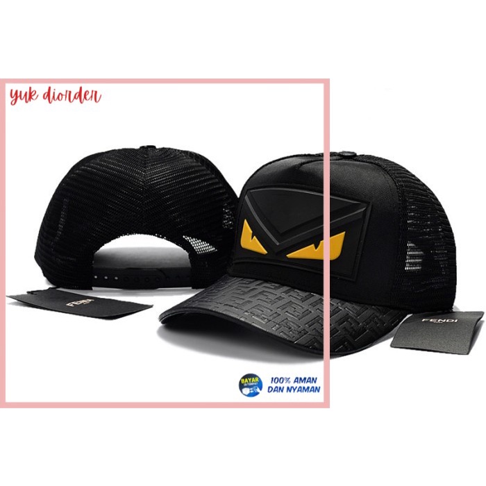 ✨BISA COD✨ Topi cap trucker import Fendi made in italy