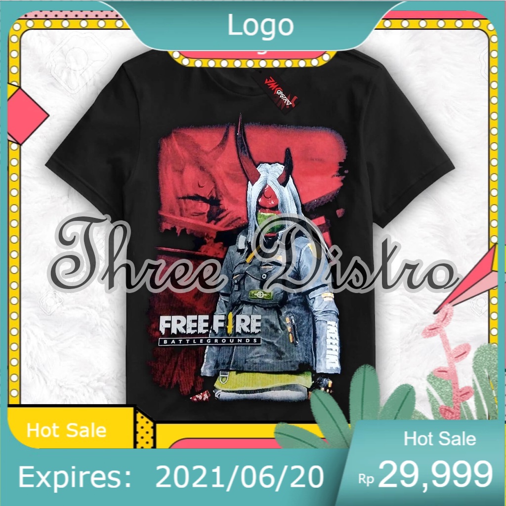 BIG sale promo KAOS DISTRO BUDI 01 BAJU GAMING FREE FIRE FF ANAK