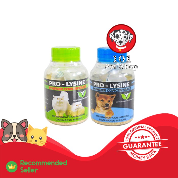 Pro lysine vitamin penambah nafsu makan &amp; imun untuk anjing &amp; kucing