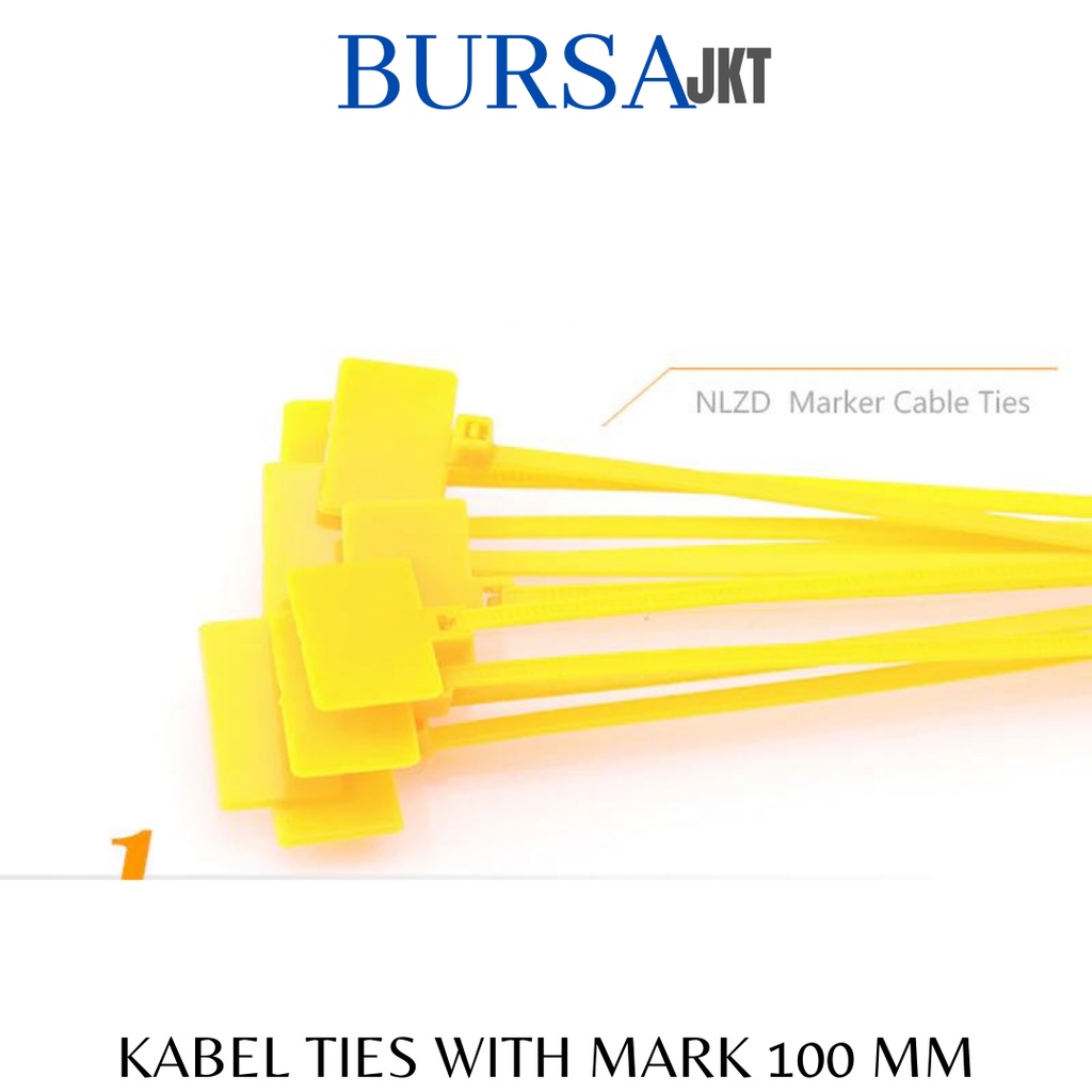 KABEL TIES TIE MARKING PENGIKAT KABEL DENGAN TAG 100 MM