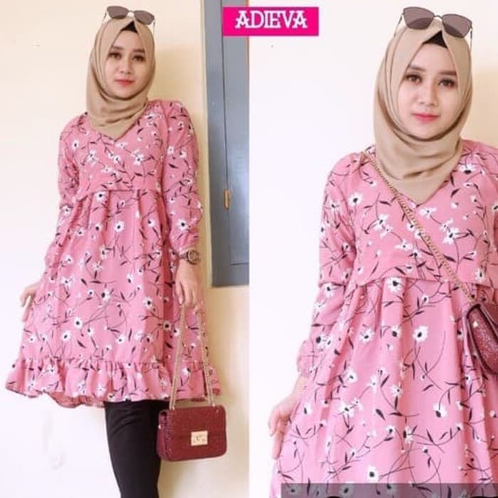 [TUNIK SUNRISE PINK SL] Tunik wanita wolfis pink