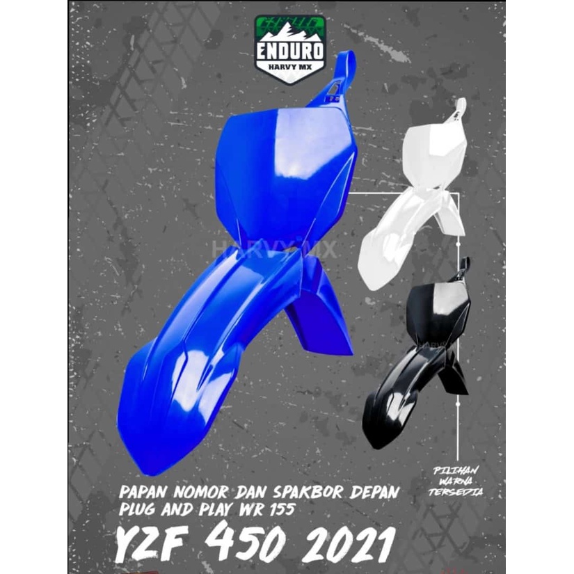 Sparkboard Spakbor Slebor Depan Plat Papan Nomor HRV YZF 250 / YZ F 450 Universal PNP WR 155