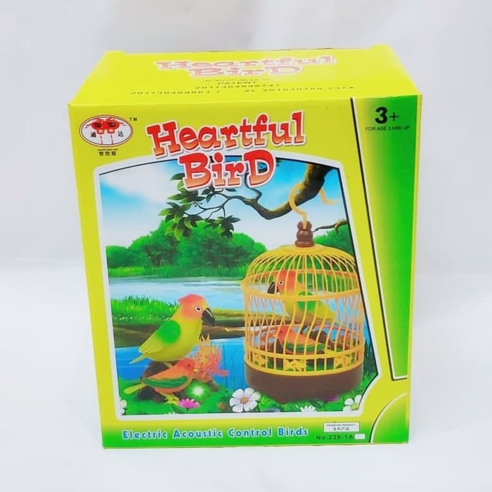 Heartful Bird / Mainan Burung Berkicau / Electric Control Bird