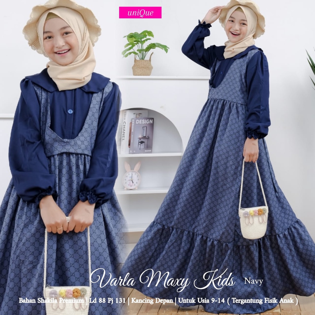 VARLA MAXY KIDS GAMIS DRESS ANAK COLLAR ORI UNIQUE