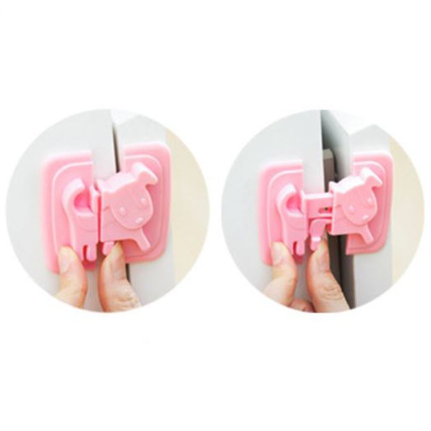 OILA kunci pengaman pintu kulkas laci lemari Puppy Baby Safety Lock hsi010  (1I3,1i4)