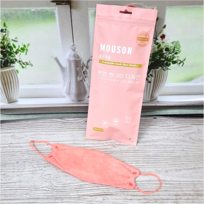 Masker KF94 Mouson 4ply Masker Mouson KF94 Model Pokana Model Sensi Masker KF94 4ply Evo 3D Protection Mask Mouson Sachet isi 10 Pcs