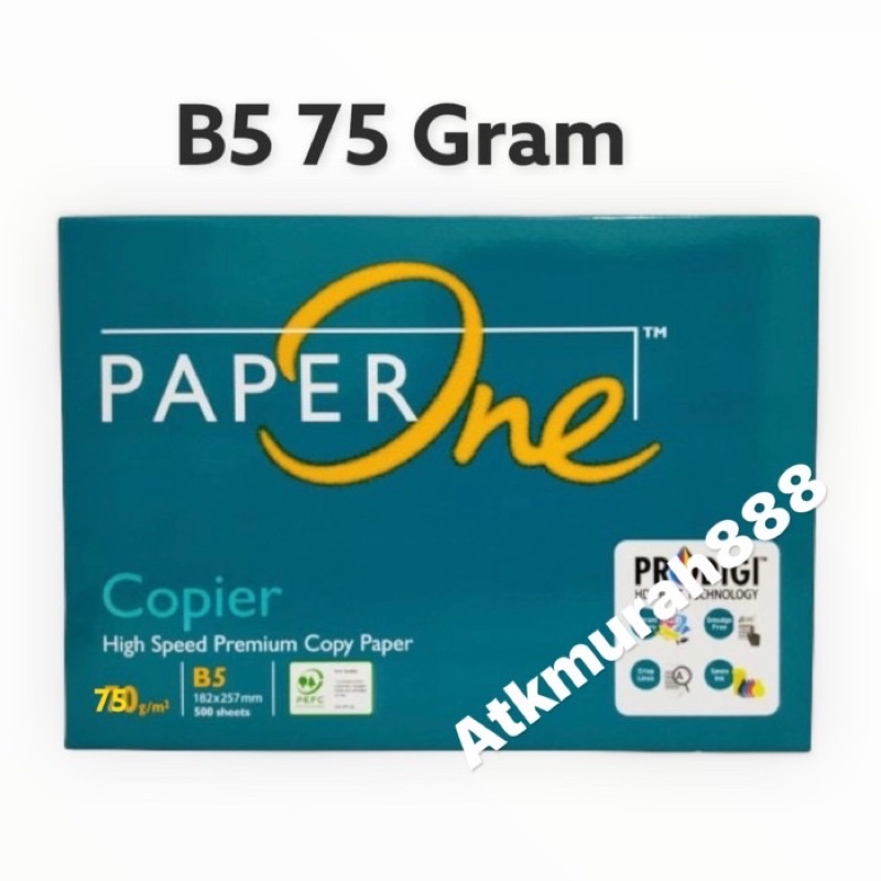 

Paper One B5 75 gr / 1 rim isi 500 lembar / kertas HVS / kertas fotocopy