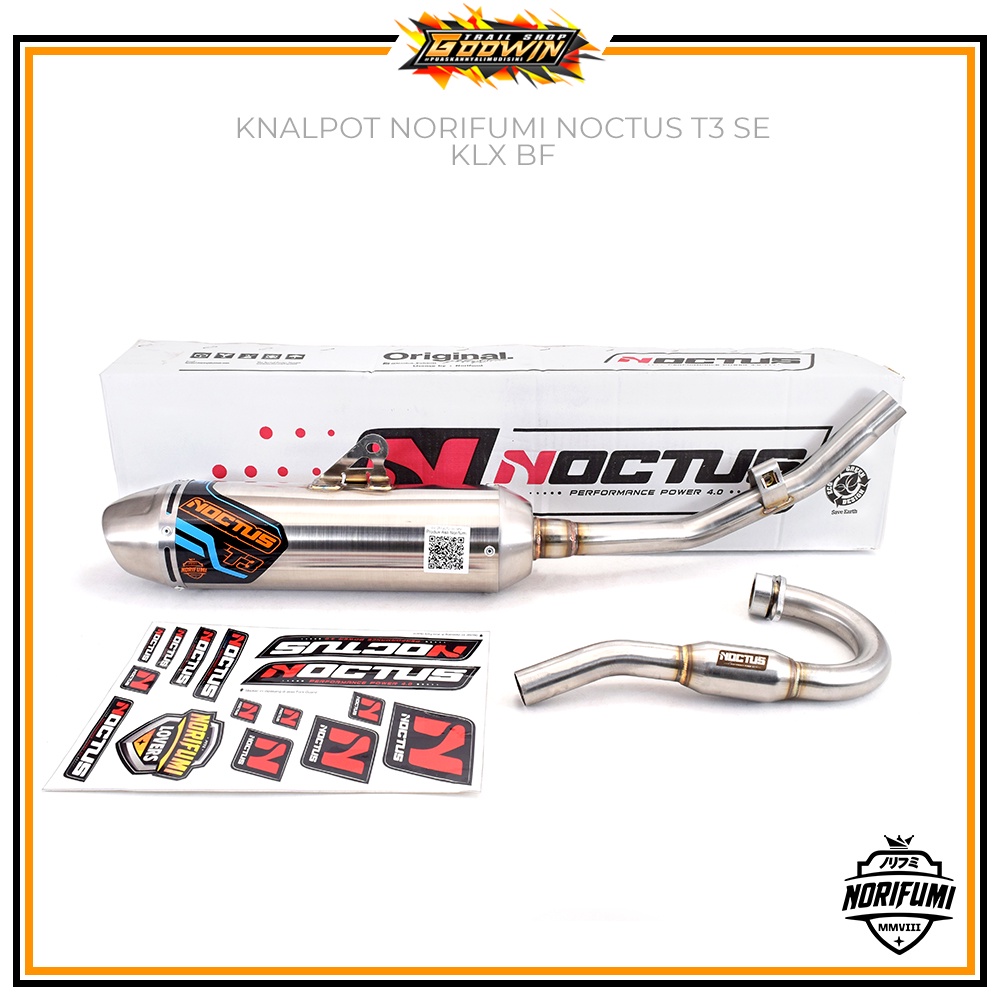 Knalpot Original NORIFUMI NOCTUS T3 T 3 Bore Up KLX 150 BF Dtracker CRF 150 L WR 155 R Stainless