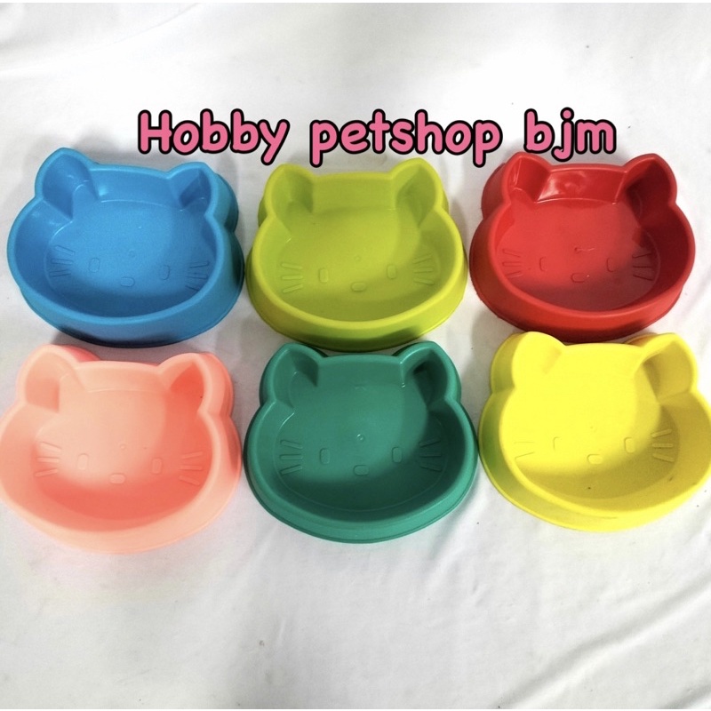 Tempat makan hello kitty single - kucing wadah minum makan