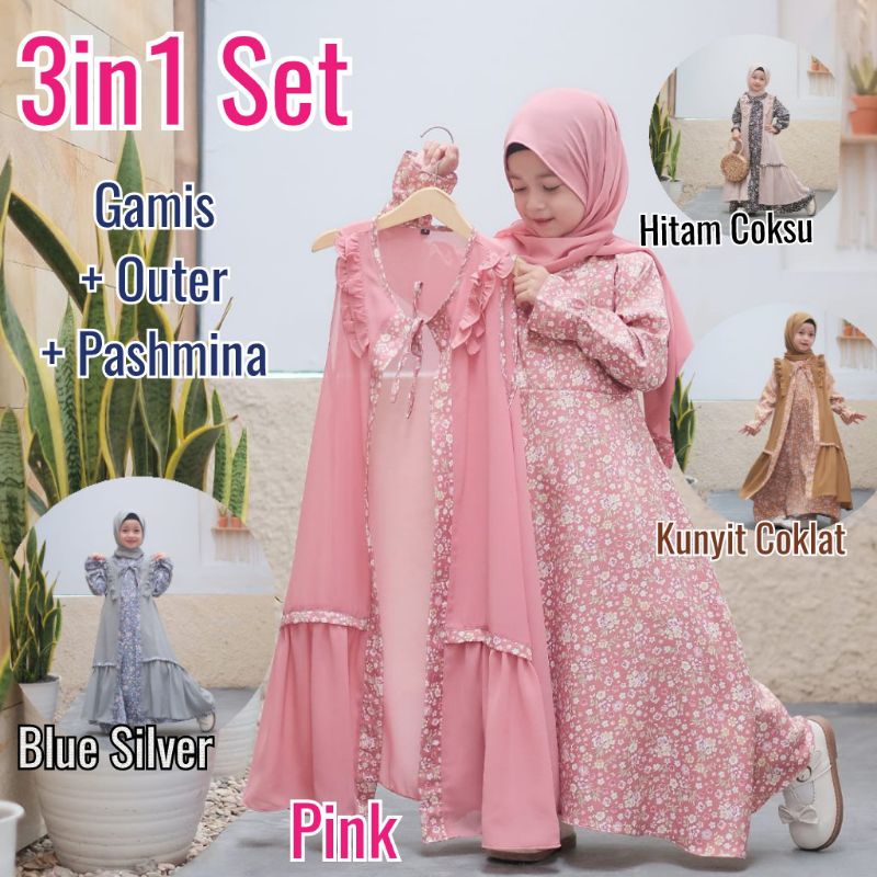 [4-9th] READY STOCK GAMIS TUTU PRINCESS ANAK SHENNA THE SERIES (GAMIS+PASHMINA INSTAN) 4-9TAHUN MATT TILE DOTTY / BAJU GAMIS LEBARAN ANAK PEREMPUAN PREMIUM SHENNA THE SERIES SET ORIGINAL BY FAHRY KIDS WEAR / GAMIS ANAK SHENNA FAHRYKIDS + PASHMINA INSTAN