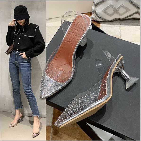 Korean Transparent Glass Heels / Sepatu Hak Wanita C129- 0206 -002