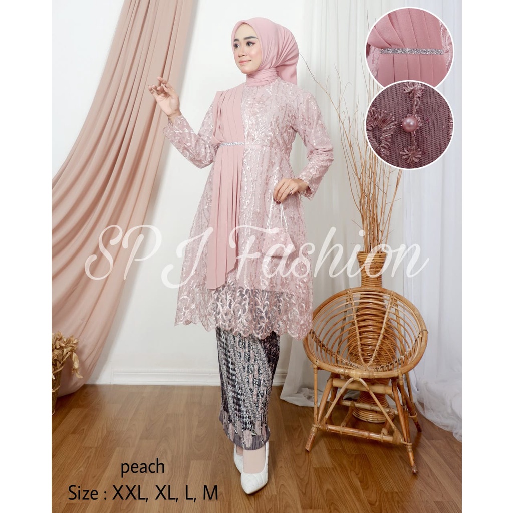 GRAND DESAIN KEBAYA TUNIK TERBARU/KEBAYA SELENDANG MODERN/KEBAYA PESTA/KEBAYA WISUDA/KEBAYA LAMARAN/KEBAYA KONDANGAN/KEBAYA TULLE TERBARU BY SPJ_FASHION/BEST SELLER KEBAYA NOW