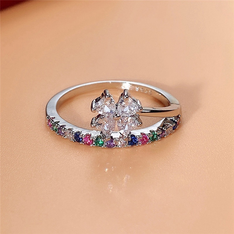 Cincin Batu CZ Warna-Warni Untuk Wanita