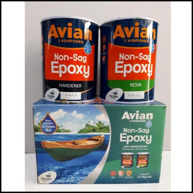 Lem Epoxy Non Sag Avian 3,2 kg Set