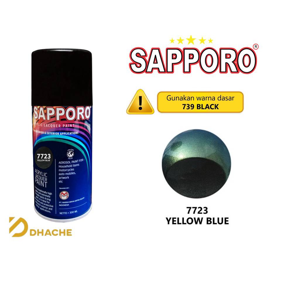 Cat Semprot Sapporo Bunglon 7723 Yellow Blue / Pilok / Pylox / Pilox 300 ml