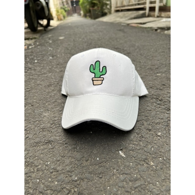 Topi baseball kaktus cream-Kaktus putih tulang