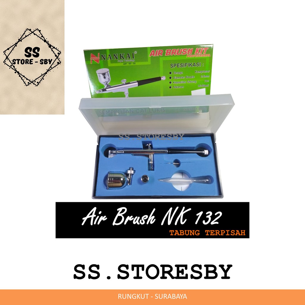 

AIR BRUSH KIT PEN BRUSH SPRAY GUN LUKIS SPED LUKIS NANKAI NK - 132 TABUNG TERPISAH