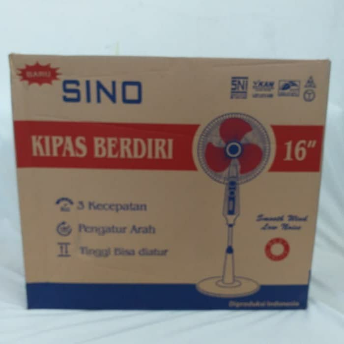 Kipas Angin Berdiri Stand Fan SINO 1603 Speed Strong***