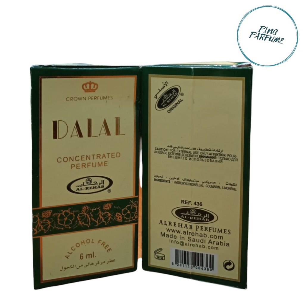 Parfum Arab Dalal Al-rehab kemasan 6ml