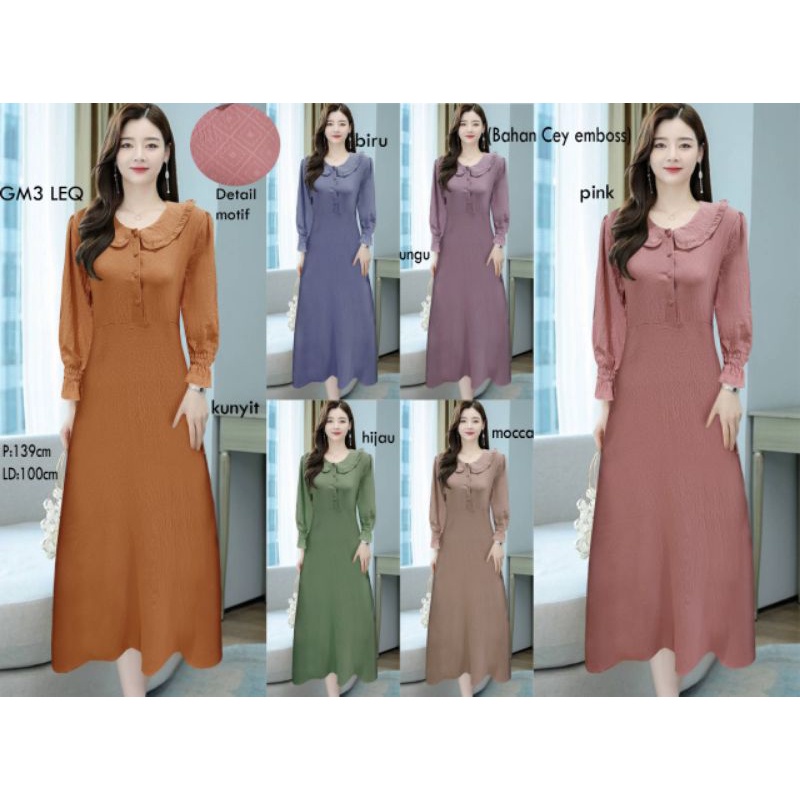 #Fashionable# Dress korea 2022 dress stylish 2022 dress modis 2022 dress lebaran 2022 dress kerah bu