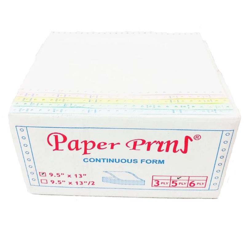 

CONTINUOS FORM PAPERPRYNS 9,5 X 13 5PLY NCR