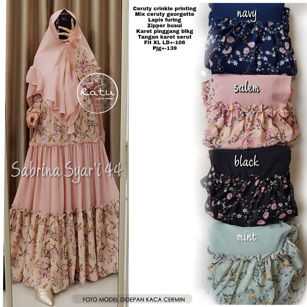 gamis sabrina syari 44 by ratu ori