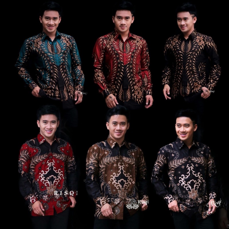 Hem Batik Pria Panjang Lawasan Sogan/Pari Sulur/Parang Black/Merak Papua Ori by Batiek