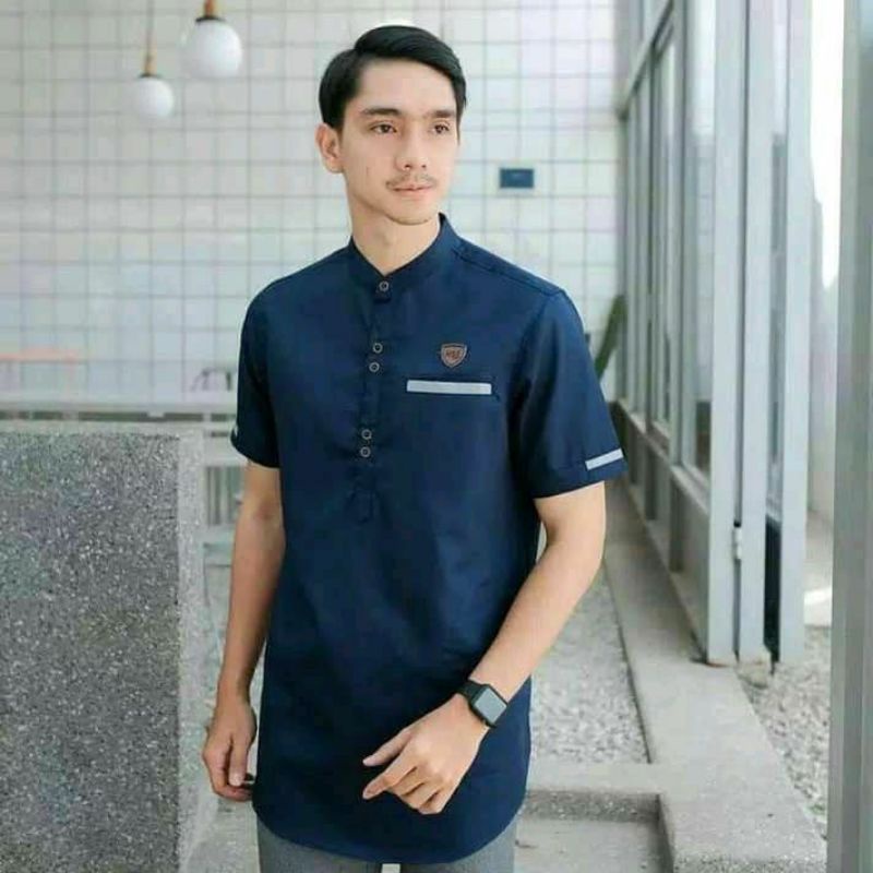 Baju Koko Muslimin Kurta Katun Toyobo Murah Baju Muslim Pria Pendek Terbaru